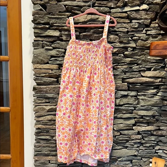 Hanna Andersson Floral Sundress with Pink and Orange Daisies - Picture 5 of 7